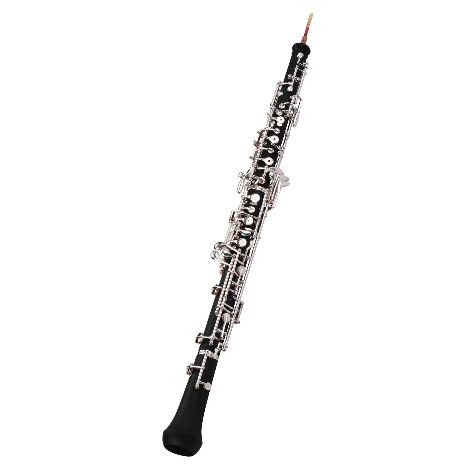 Oboe Instrument,Leather Carry Cloth Reed Leather Carry Professional C Key C Key Style Woodwind With Reed Style Silver-plated Woodwind With Reed Leather Fesjoy Qinquan