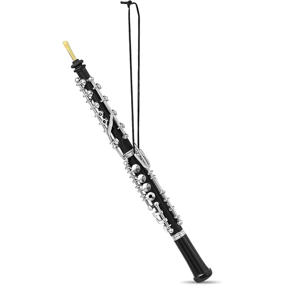 Oboe Ornament - Black 6.25"