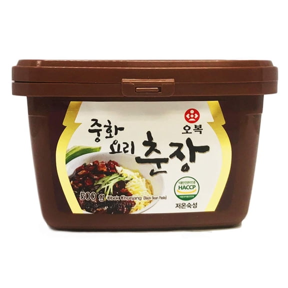 Obok Korean Black Bean Paste (Chunjang) 500g Essential Jajang Sauce for Jajangmyeon, Stir-Fry & Korean-Chinese Cooking