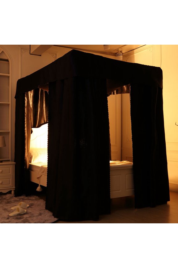 Girl Black Bed Tent Bed Canopy Net