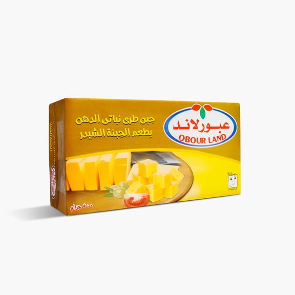Obour Land Soft Cheddar Flavor Cheese 500g Creamy Spread for Meals, Pack of 12