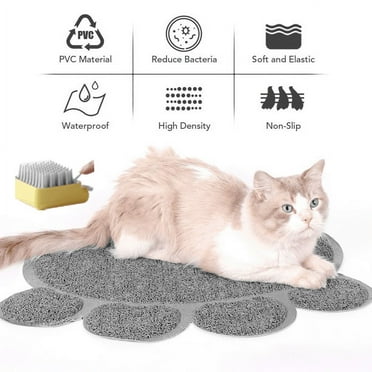 Obr Cat Litter Mat No Hurt to Paws and Thickened Kitty Litter Mats,Litter Tracker,Machine Washable,Small