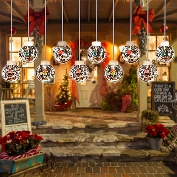 Obrecis Edison Style Hanging Curtain Lights, Ball Icicle String Lights with 11 Functions, Warm White Decorative Lights for Wedding, Proposal, Indoor and Outdoor Walls