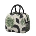 thumbnail image 1 of Obrewu Palm Leaves Abstract Art Lunch Bag for Adult, Insulated, Leakproof, Oxford Cloth, 1 of 7