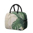 thumbnail image 1 of Obrewu Palm Leaves Abstract Art Lunch Bag for Adult, Insulated, Leakproof, Oxford Cloth, 1 of 7