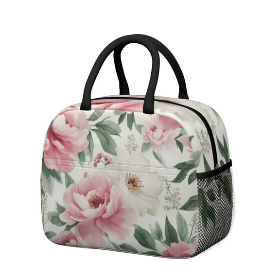 Obrewu Pioneer Flower Lunch Bag for Adult, Insulated, Leakproof, Oxford Cloth