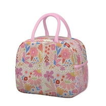 Obrewu Pioneer Flower Lunch Bag for Adult, Insulated, Leakproof, Oxford Cloth