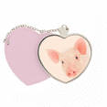 thumbnail image 1 of Observation Pig Ears Eyes Mirror Travel Purse Makeup Heart Pink, 1 of 4