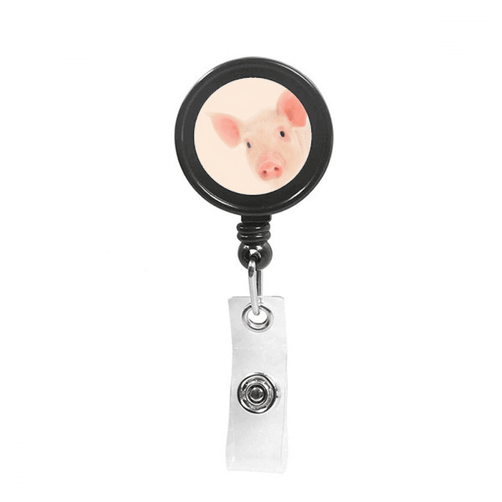 Observation Pig Ears Eyes Retractable Keychain Badge Holder ID Badge