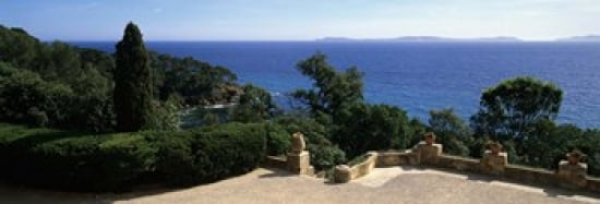 Observation Point At The Sea Shore Provence France Canvas Art - Panoramic Images (36 x 12)