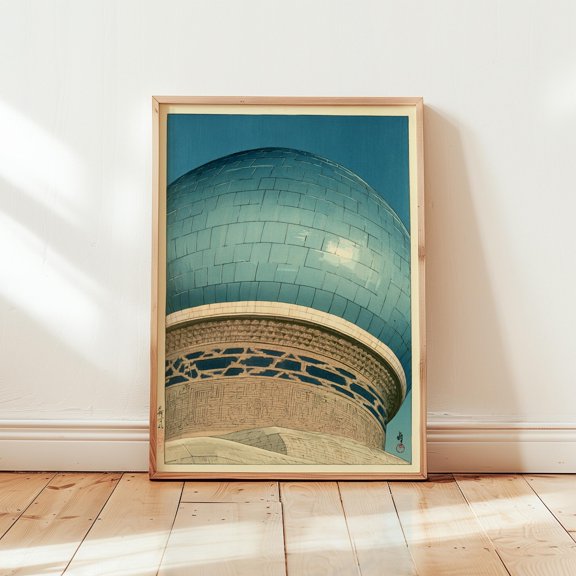 Observatory Dome Poster Architecture Print Geometric Wall Art