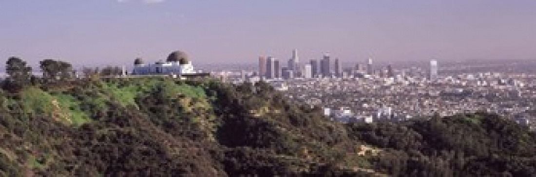Observatory on a hill with cityscape in the background Griffith Park Observatory Los Angeles California USA 2010 Canvas Art - Panoramic Images (18 x 6)