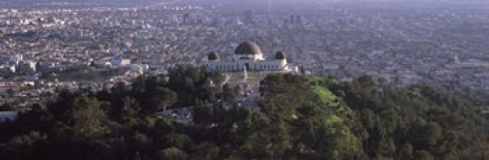 Observatory on a hill with cityscape in the background Griffith Park Observatory Los Angeles California USA 2010 Canvas Art - Panoramic Images (36 x 12)