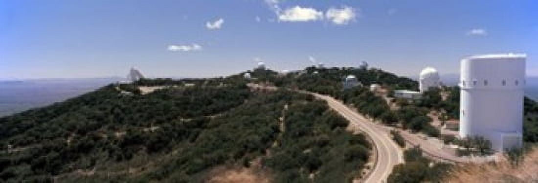Observatory on a hill Kitt Peak National Observatory Arizona USA Canvas Art - Panoramic Images (18 x 7)