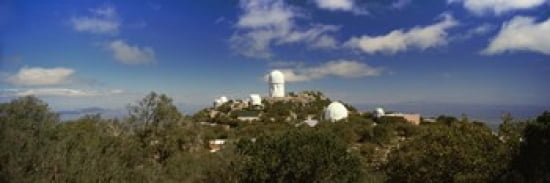 Observatory on a hill Kitt Peak National Observatory Arizona USA Canvas Art - Panoramic Images (36 x 12)