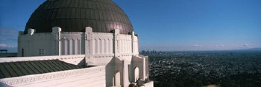 Observatory with cityscape in the background Griffith Park Observatory Los Angeles California USA 2010 Canvas Art - Panoramic Images (18 x 6)