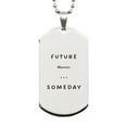 thumbnail image 1 of Observer Engraved Silver Dog Tag Future Hope Confidence Veterans Day Gift, 1 of 3