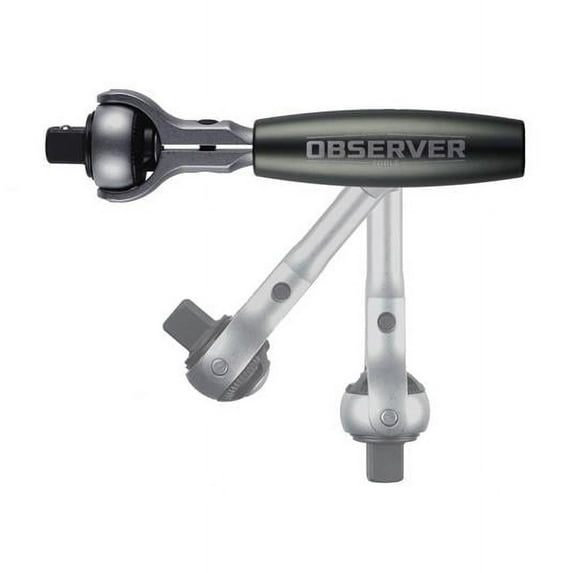 Observer Tools OBS-SR14 0.25 in. 72-Teeth Reversible Dual Flex Ratchet with Pivoting Handle & Rotating Head