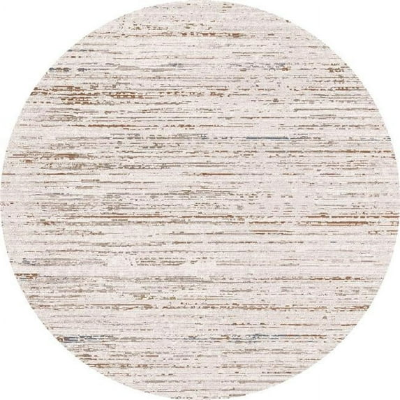 Obsession OBR69539139 6 x 6 ft. Machine Made Round Area Rug, Cream, Red & Multi Color