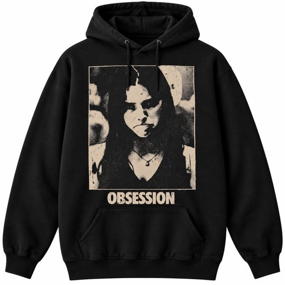 Obsession Horror Movie Lover Retro Graphic Hoodie, Halloween Hoodie