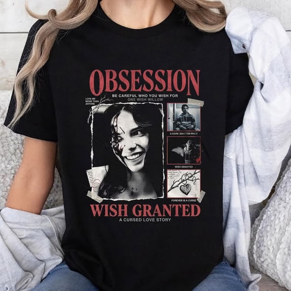 Obsession Movie T-Shirt, Gothic Dark Romance Fan Graphic Tee T-shirt ...