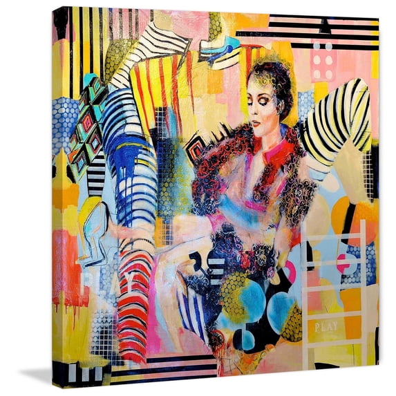 Obsession Vintage Painting Print on Wrapped Canvas