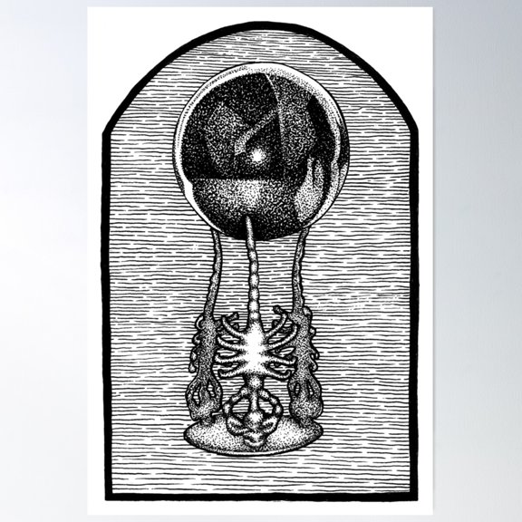 Obsidian Ball By Gemma Gary Poster Wall Art, Modern Wall Decor For Living Room Bedroom, 8x12 UNFRAMED