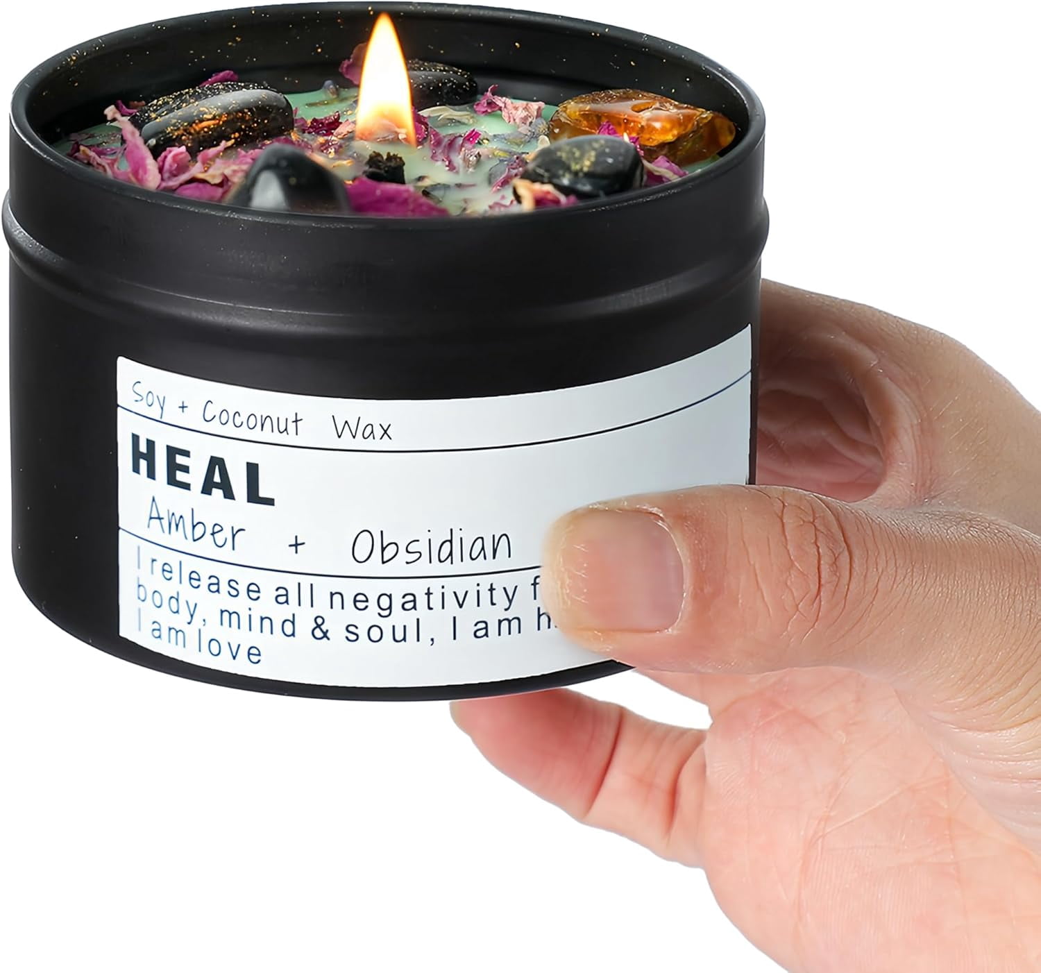Curated visual reference: Fresh Look at Obsidian Crystal Energy Candle Good Aura Health Protection Baltic
