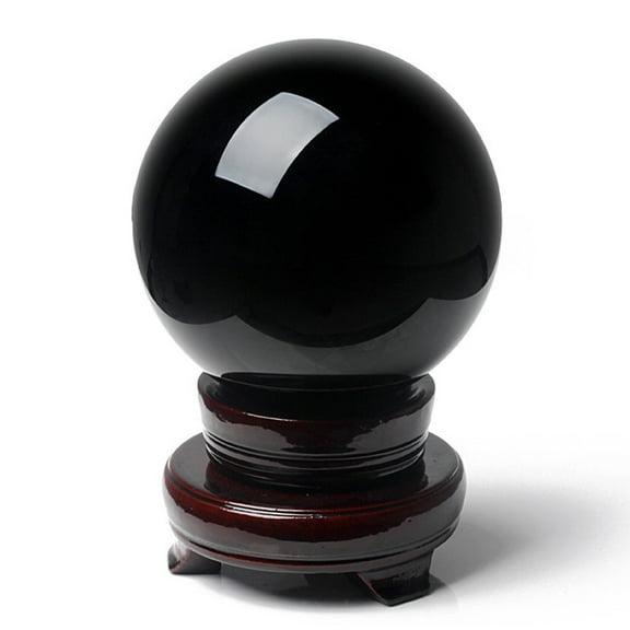 Obsidian Decor Living Room Decoration Black Obsidian Gemstone Obsidian Energy Stone Obsidian Ball Decor Desktop Decor