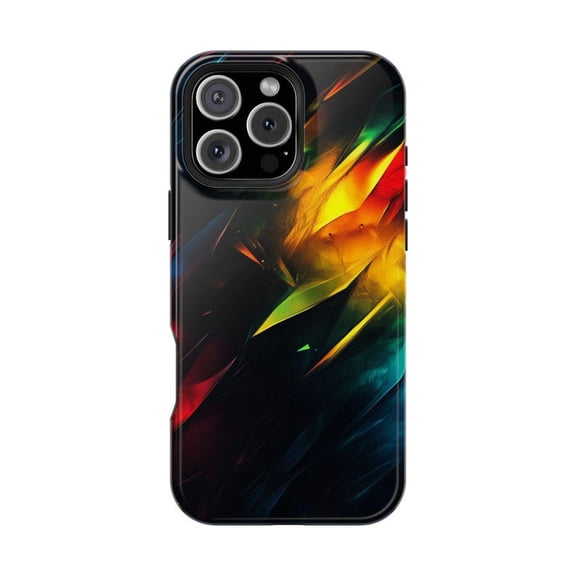 Obsidian Drift Waveform Colorful Horizon Prism Light Artwork Phone Case for 11 12 13 14 15 16 17 Pro Max