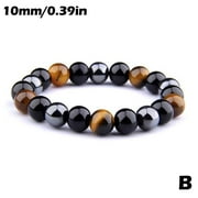 WAXCMXYH Obsidian Tiger Eye Hematite Bracelet Triple Protection Bangle Men+Women Jewelry M4S2