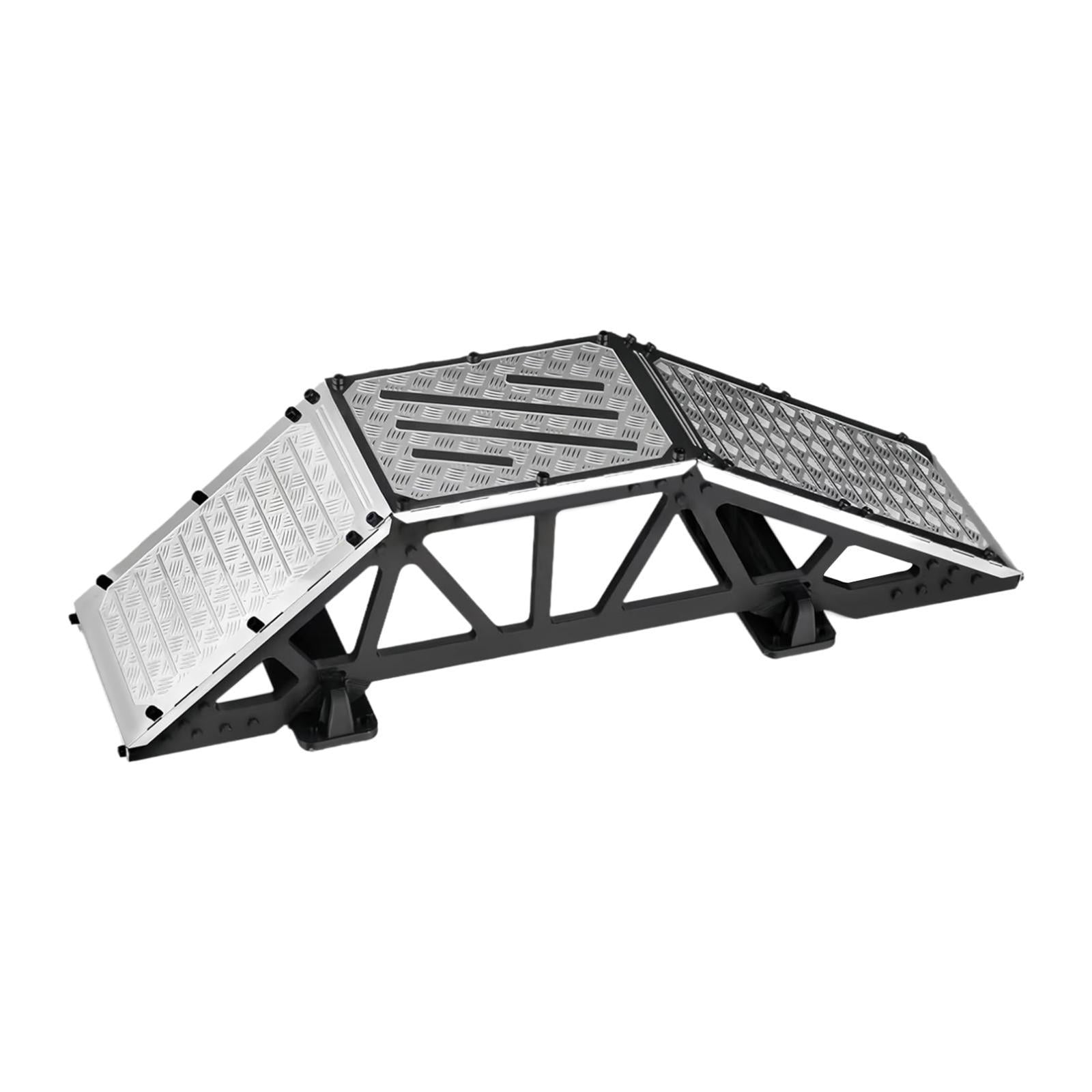Obstacle Bridge RC Car Ramp Single Side Stainless Steel Pressure Resistant Accessory for 1/8 1/10 Climbing Car Scenarios