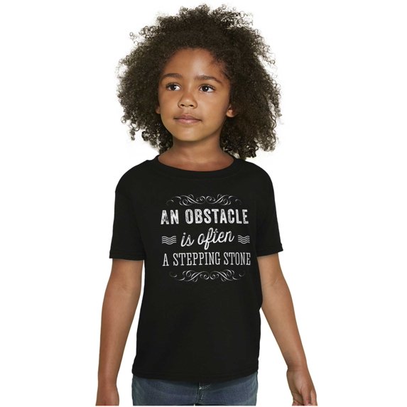 Obstacle Stepping Stone Inspirational Girls Kids T Shirt Tees Teen Brisco Brands M