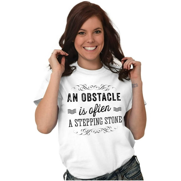Obstacle Stepping Stone Inspirational Women's Plus Size Graphic Tee Brisco Brands 2X