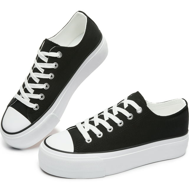 Obtaom Platform Fashion Women's Low Top Canvas