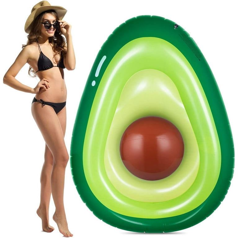 Obuby Inflatable Avocado Pool Float Floatie with Ball Fun Pool Floats  Floaties Summer Swimming Pool Raft Lounge Beach Floaty Party Toys for Kids  Adults 