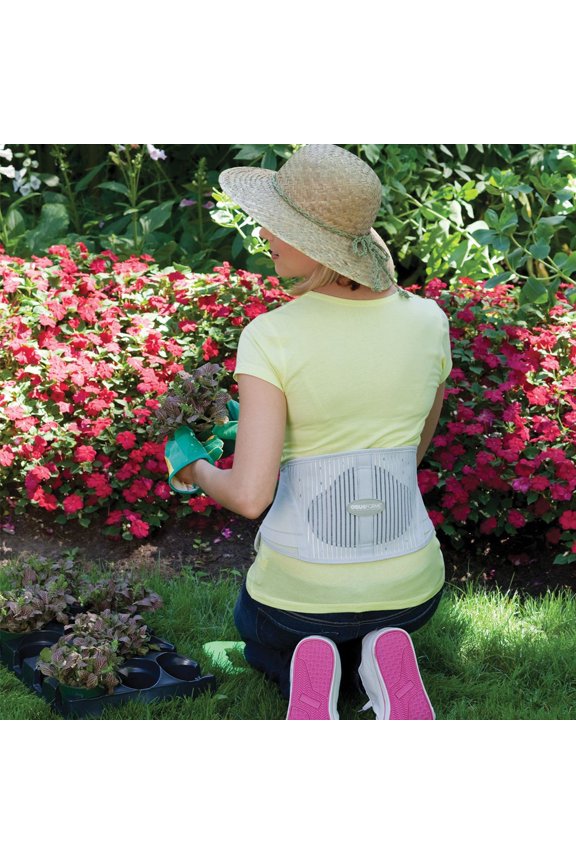 Back Support Belt with Built-in Lumbar Support | Lower Back Brace | Elastic Abdominal Support | Breathable, Compression Band | Tailored to Female Physique (Large/XLarge)