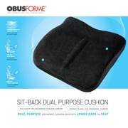ObusForme Sit-Back 1 in x 1 in Black Cushion, Seating Cushions
