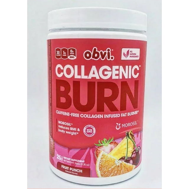 Obvi Collagenic BURN, CaffeineFree Collagen Infused Fat Burner (FRUIT PUNCH)