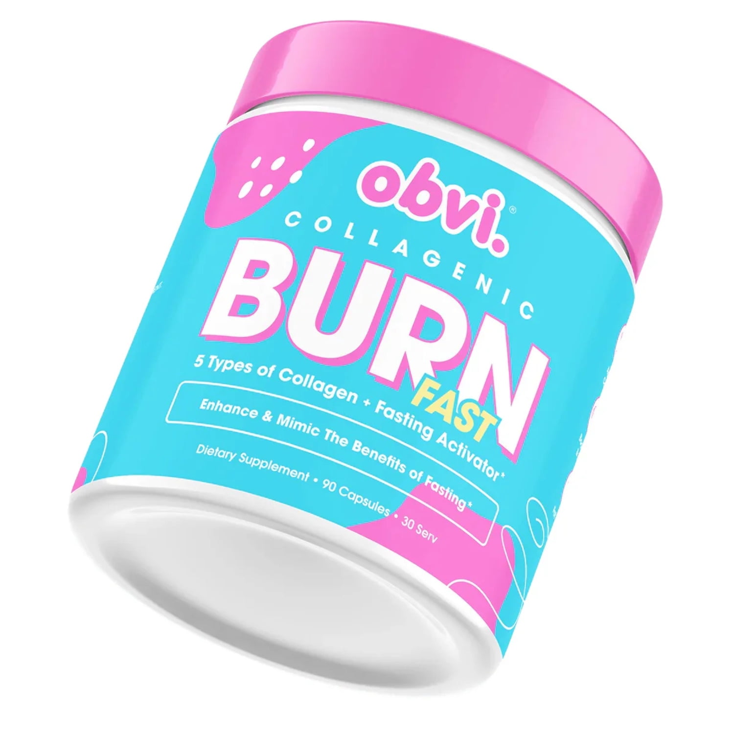 Obvi Collagenic Burn Fast Collagen Peptides Infused Fat Burner, 90 Capsules