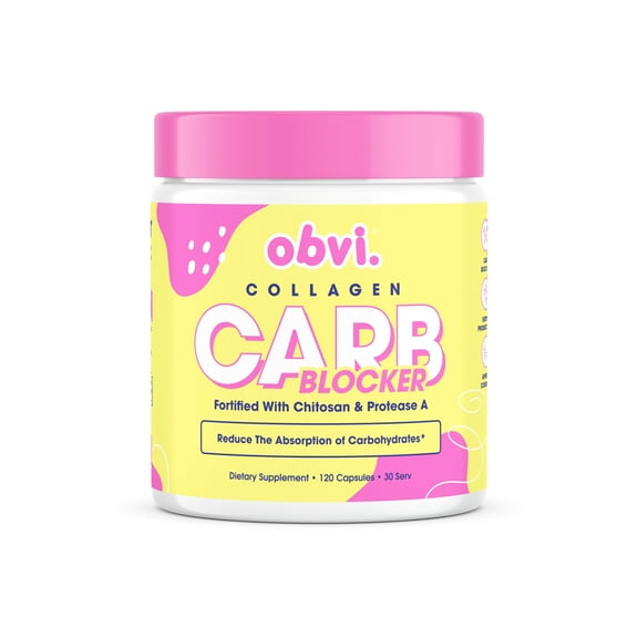 Obvi Guilt Free Carb Blocker with Chitosan & Protease A, Dietary Supplement, 120 Capsules