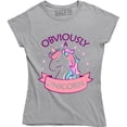 thumbnail image 1 of Obviously A Unicorn Magical Fantasy Animal Horse Lover Funny Women's T-Shirt, 1 of 4