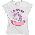thumbnail image 1 of Obviously A Unicorn Magical Fantasy Animal Horse Lover Funny Women's T-Shirt, 1 of 4