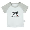 thumbnail image 1 of Obviously Got it From My Mama Funny T shirt For Baby, Newborn Babies T-shirts, Infant Tops, 0-24M Kids Graphic Tees Clothing (Short Gray Raglan T-shirt, 6-12 Months), 1 of 4