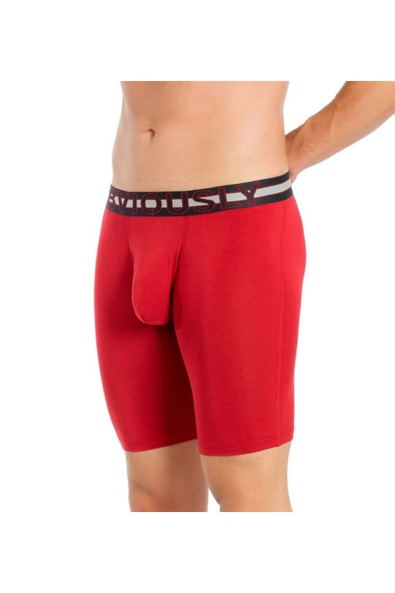 Men's Obviously B01-1F EveryMan AnatoMAX 9 Inch Boxer Brief (Chilli Red XL)