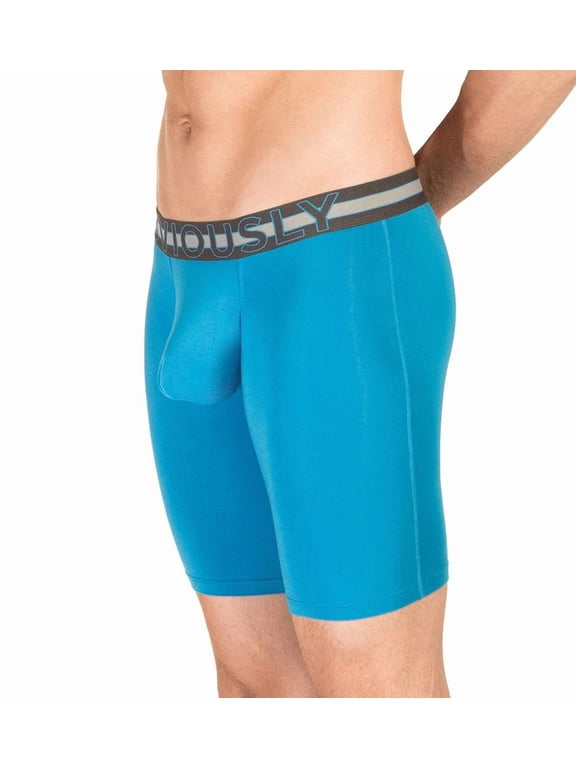 Men's Obviously B01-1F EveryMan AnatoMAX 9 Inch Boxer Brief (Bondi Blue XL)