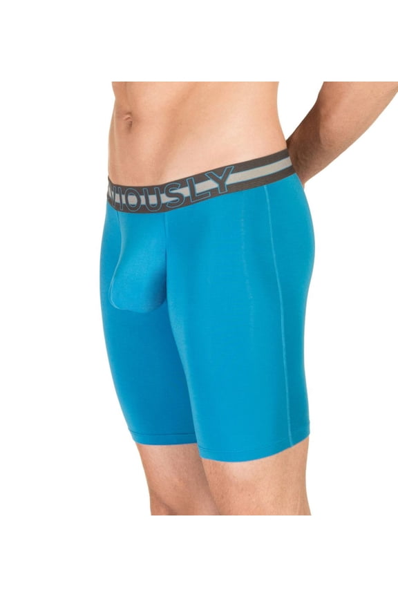 Men's Obviously B01-1F EveryMan AnatoMAX 9 Inch Boxer Brief (Bondi Blue XL)