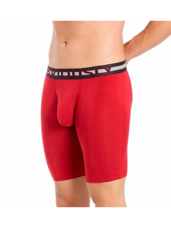 Men's Obviously B01-1F EveryMan AnatoMAX 9 Inch Boxer Brief (Chilli Red XL)
