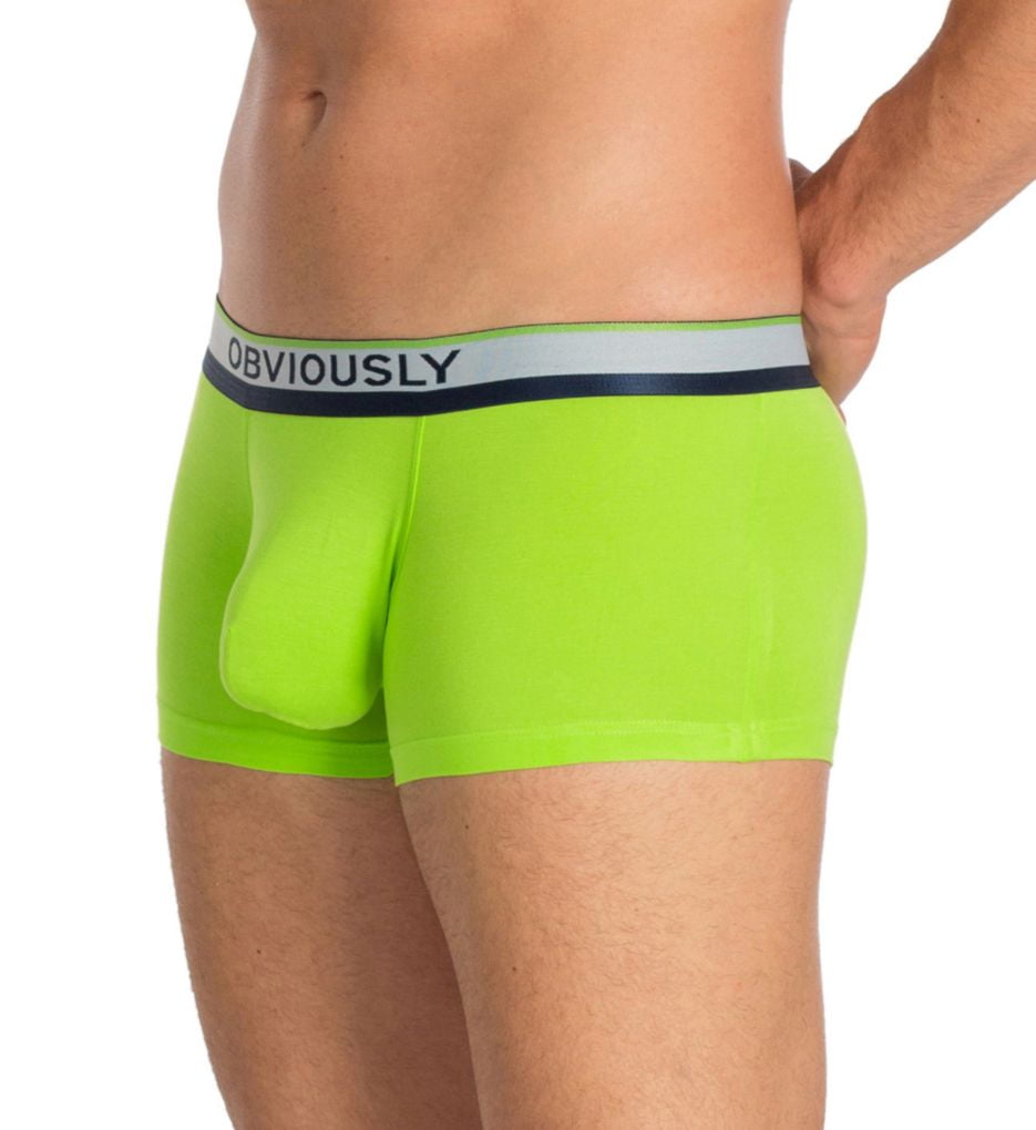 Obviously Men's PrimeMan Trunk Underwear (Lime, Large)