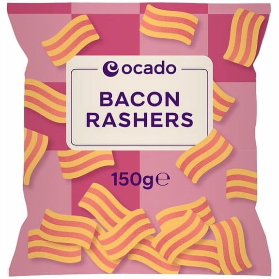 Ocado Bacon Rashers Crisps 150g, British Import (Pack of 3)